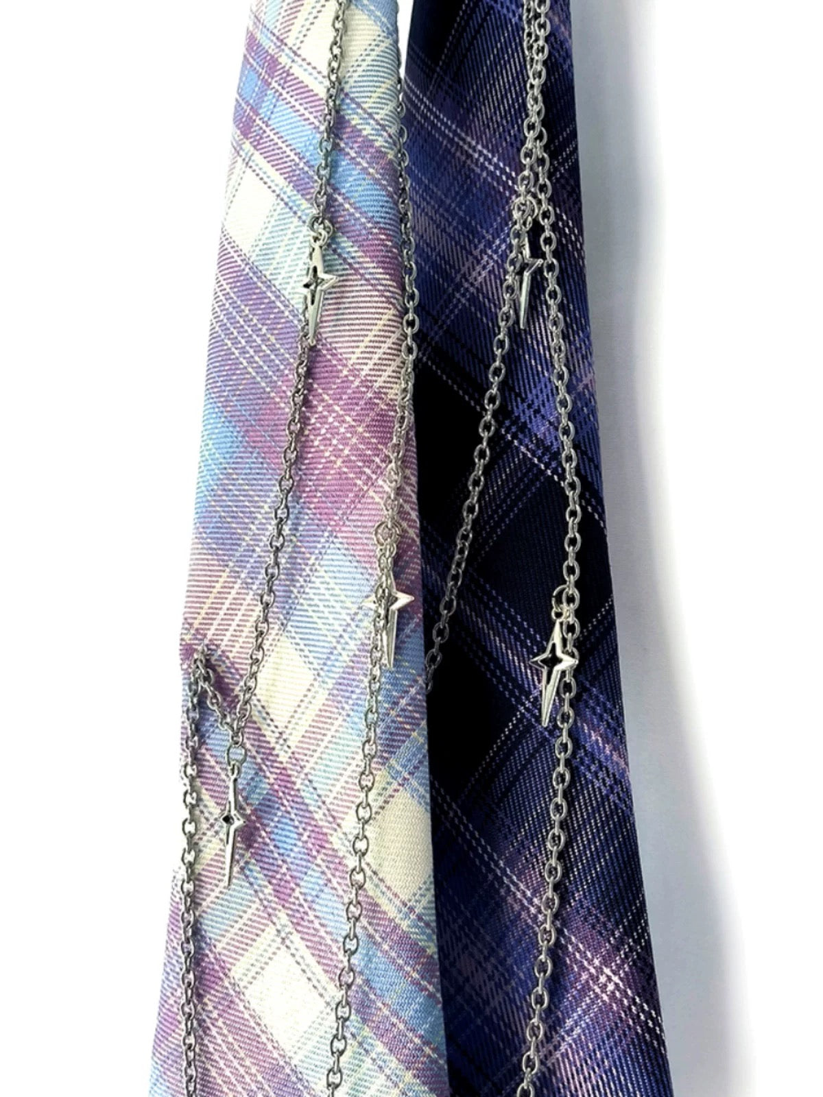 Starlit Chain Plaid Tie