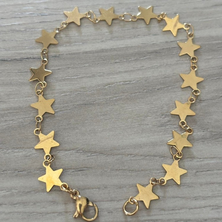 0254 - Tiny Gold Star Bracelet