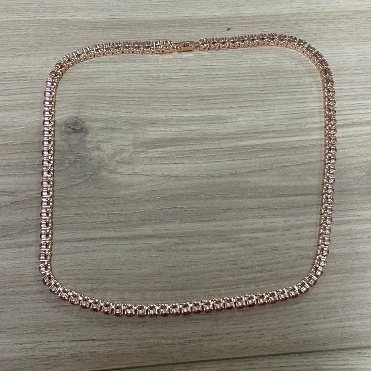 0177 - Rose Gold Diamond Tennis Chain