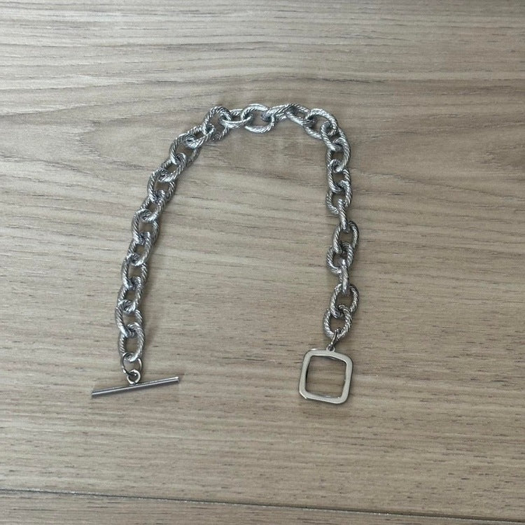 0297 - Engraved Cable Link Bracelet