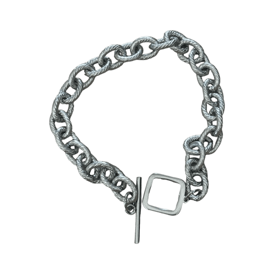 0297 - Engraved Cable Link Bracelet