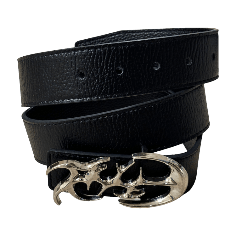 0016 - Y2K Silver Buckle Belt