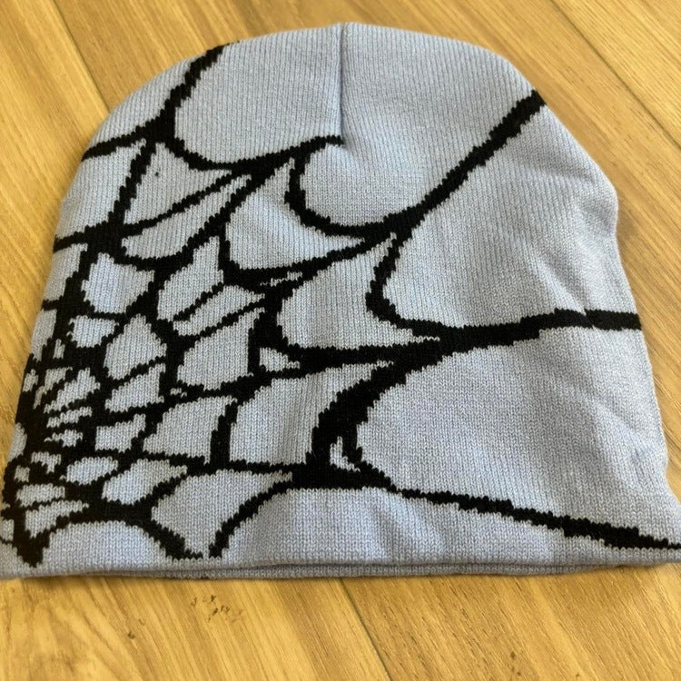 0079 - Beanie Spiderweb Blue