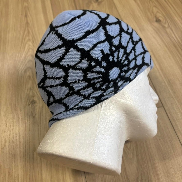 0079 - Beanie Spiderweb Blue