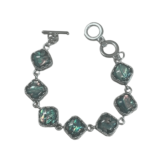 0252 - Square Marble Charm Bracelet