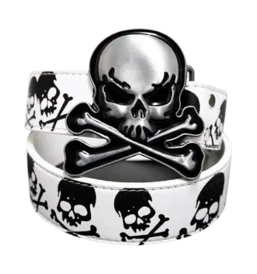 Crossbone Skull Buckle Belt
