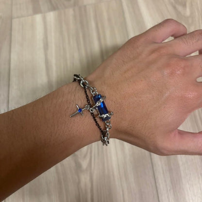 0163 - Blue Crystal Bracelet