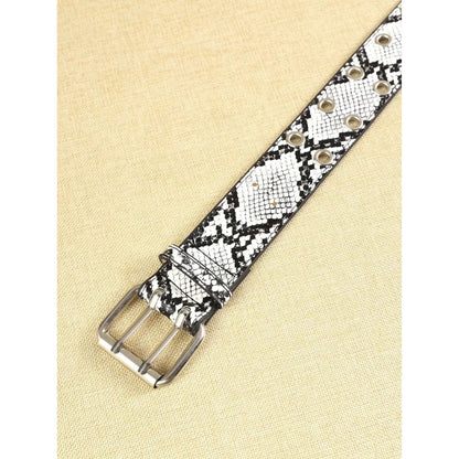 Snow Snake Scale Grommet Belt