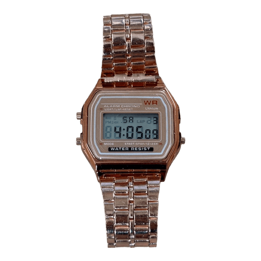 0152 - Retro Square Rose Gold Digital Watch