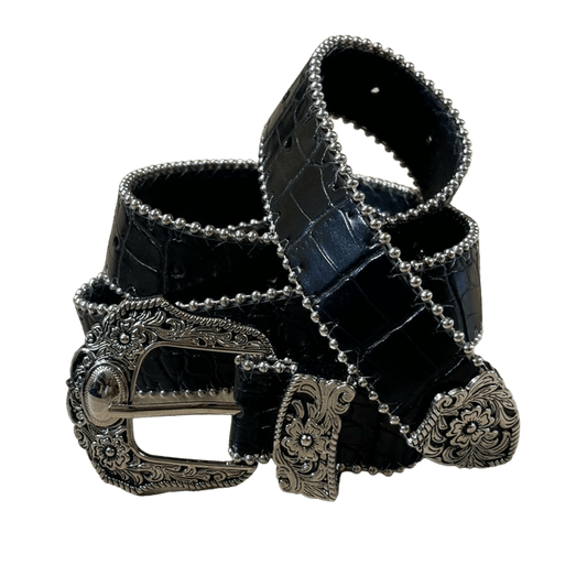 0243 - Black Gothic Buckle Belt