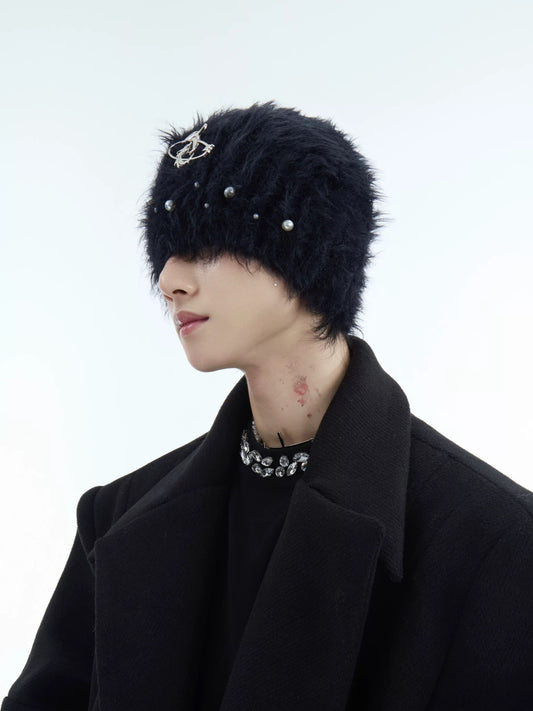 Embellished Plush Beanie