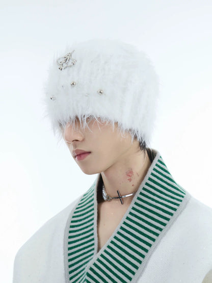 Embellished Plush Beanie