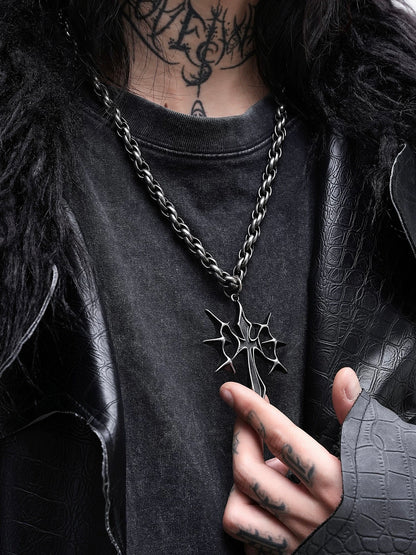 LOVEISWAR Aegis Cross Necklace
