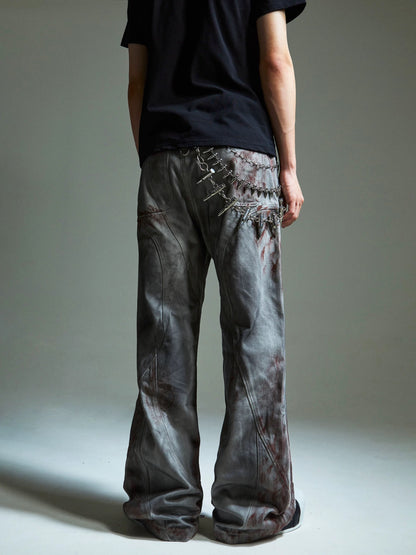 Bloodstain Distressed Baggy Jeans