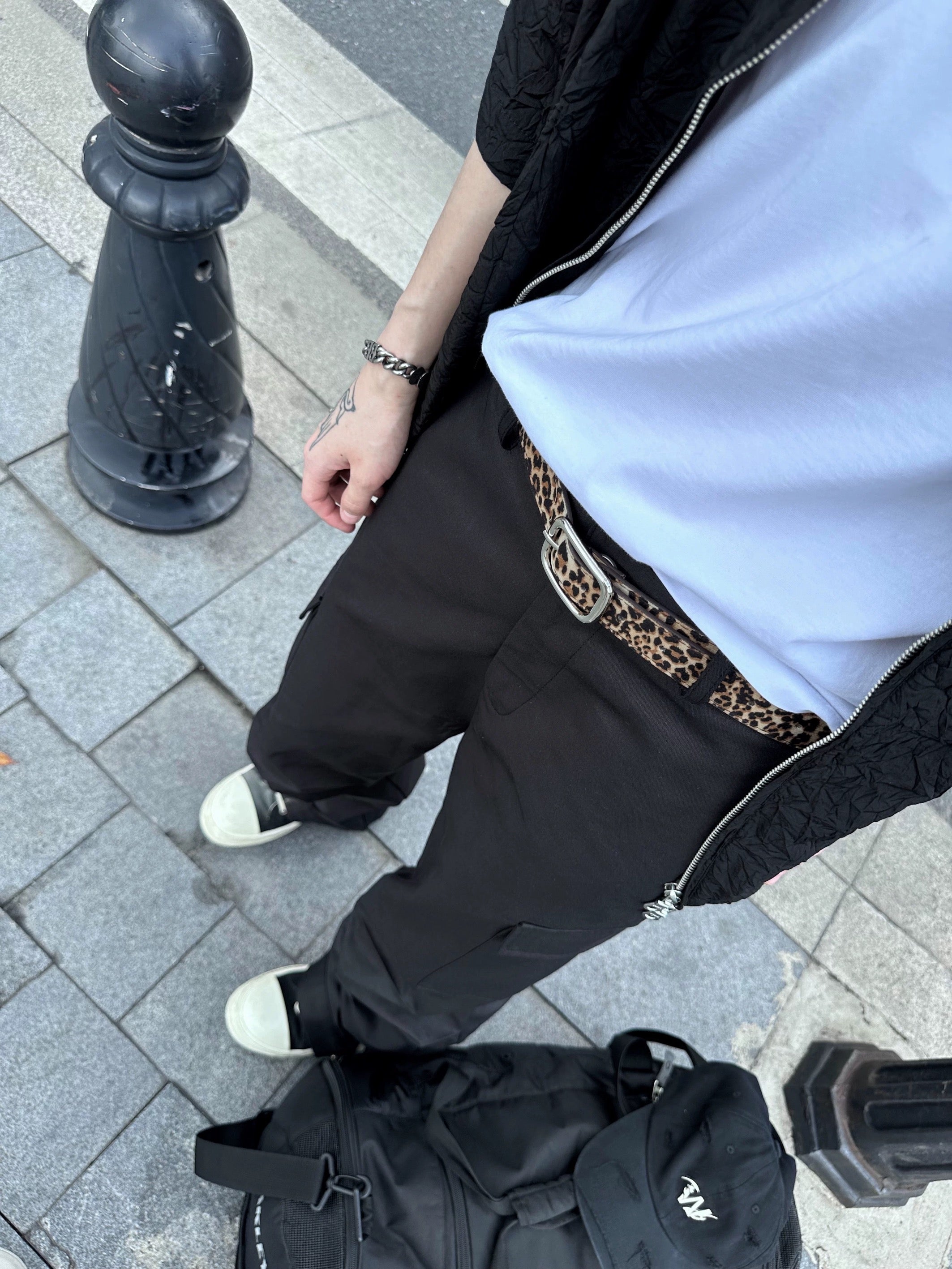 Cheetah Square Buckle Belt