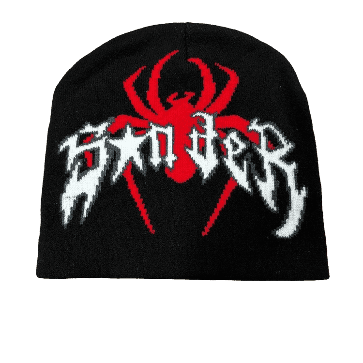 0129 - Spider Graphic Beanie (Bred)