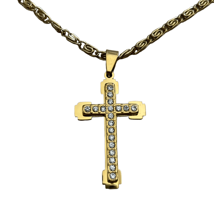 0169 - Gold Cross Chain