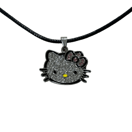 0353 - Rhinestone Hello kitty Necklace