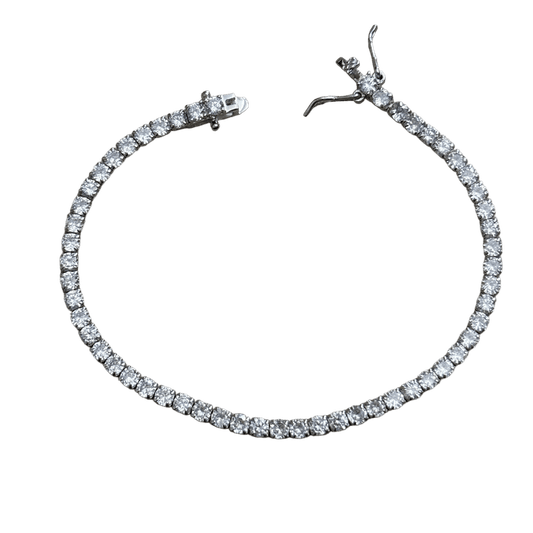 0242 - .925 Sterling Silver Tennis Bracelet