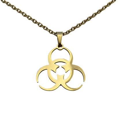 0167 - Gold Biohazard Chain