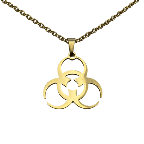 0167 - Gold Biohazard Chain