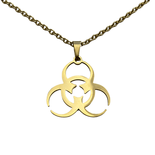 0167 - Gold Biohazard Chain