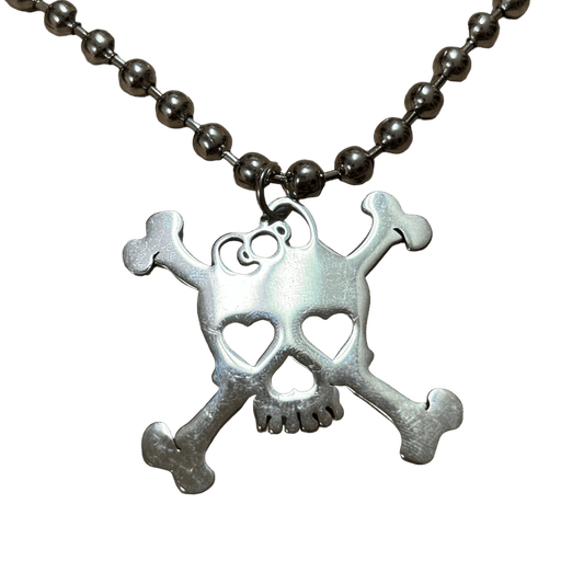 0212 - Goth/Emo Skull Necklace