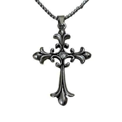 0244 - Gothic Crystal Cross Chain