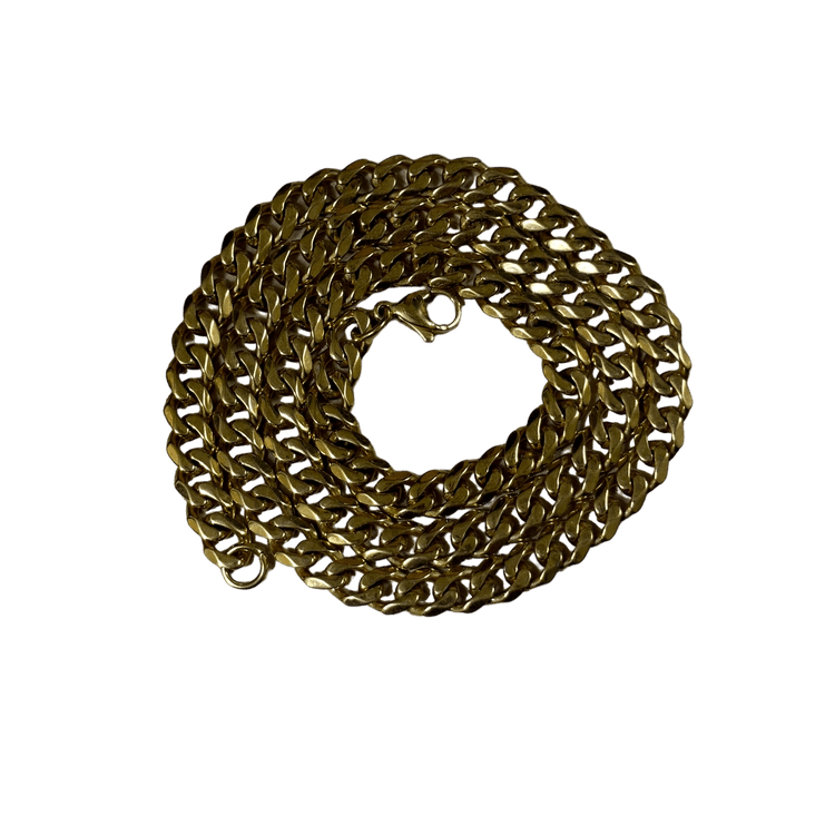 0197 - 7mm Gold Stainless Cuban Chain