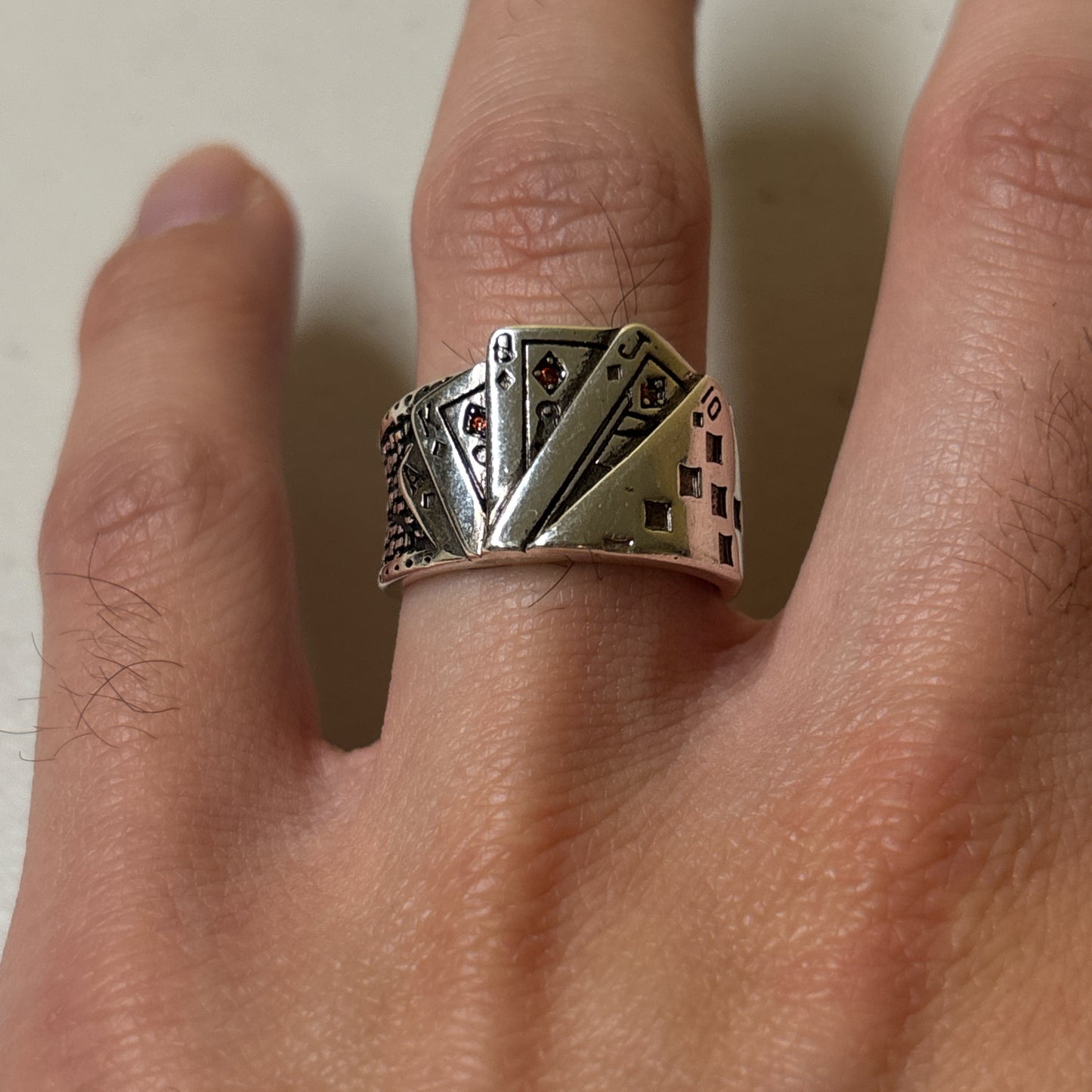 0312 - Poker Rhinestone Ring