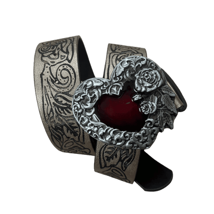 0019 - Gothic Rose Heart Belt