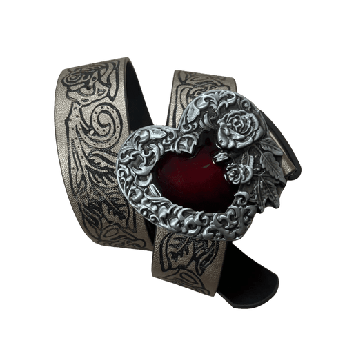 0019 - Gothic Rose Heart Belt