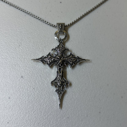 Gothic Skeleton Cross Necklace