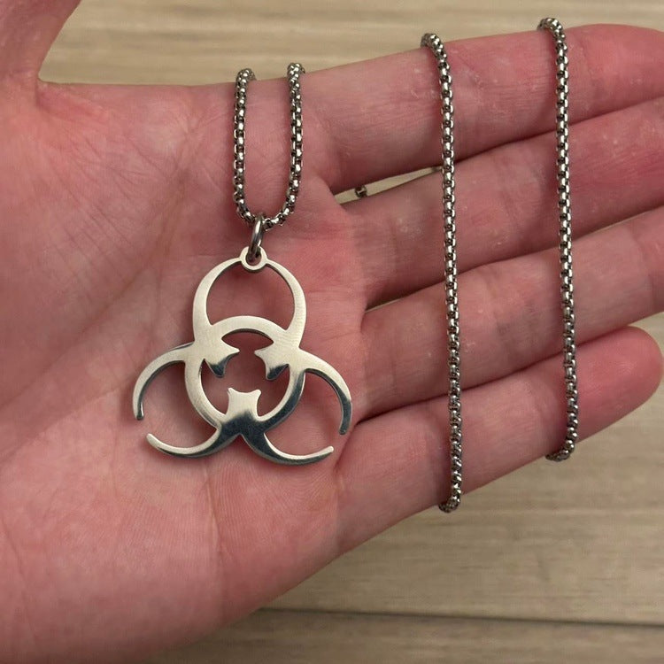 0359 - Steel Biohazard Necklace