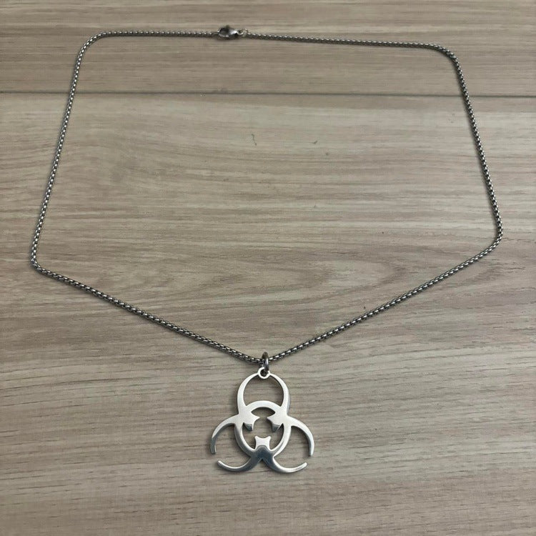 0359 - Steel Biohazard Necklace