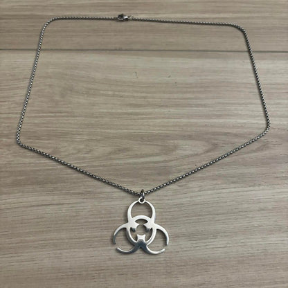 0359 - Steel Biohazard Necklace