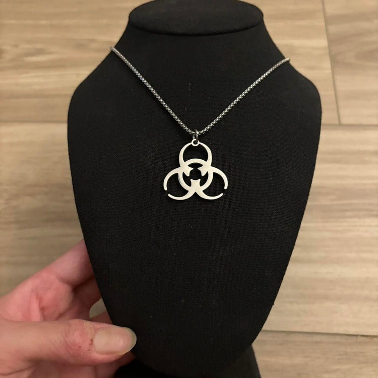 0359 - Steel Biohazard Necklace