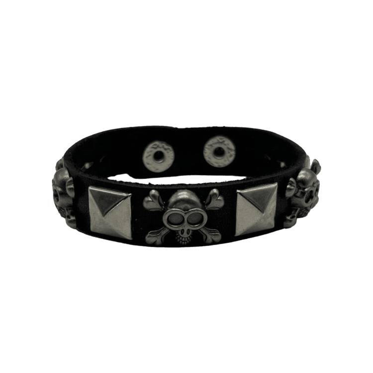 0241 - Skull Pyramid Studded Bracelet