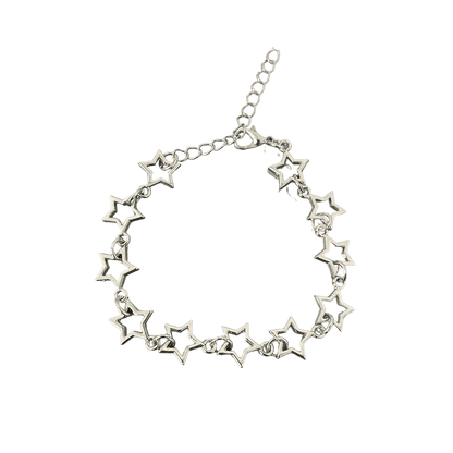 0263 - Y2K Silver Star Bracelet