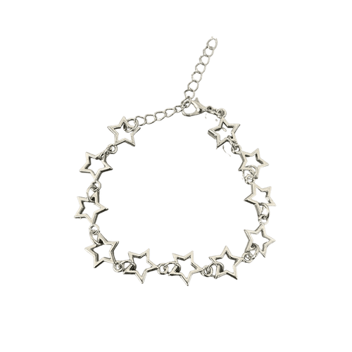 0263 - Y2K Silver Star Bracelet