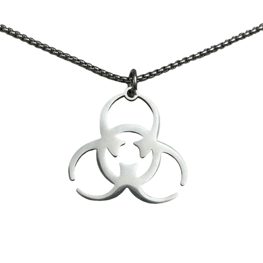 0359 - Steel Biohazard Necklace