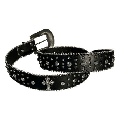 0043 - Y2K Cross Rhinestone Belt