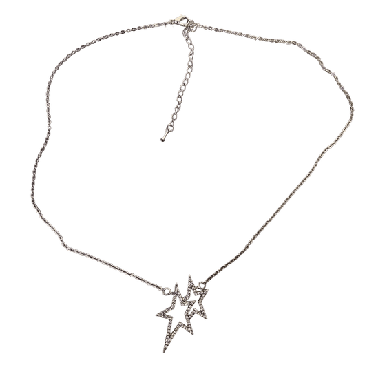 0181 - Rhinestone Star Necklace (double)