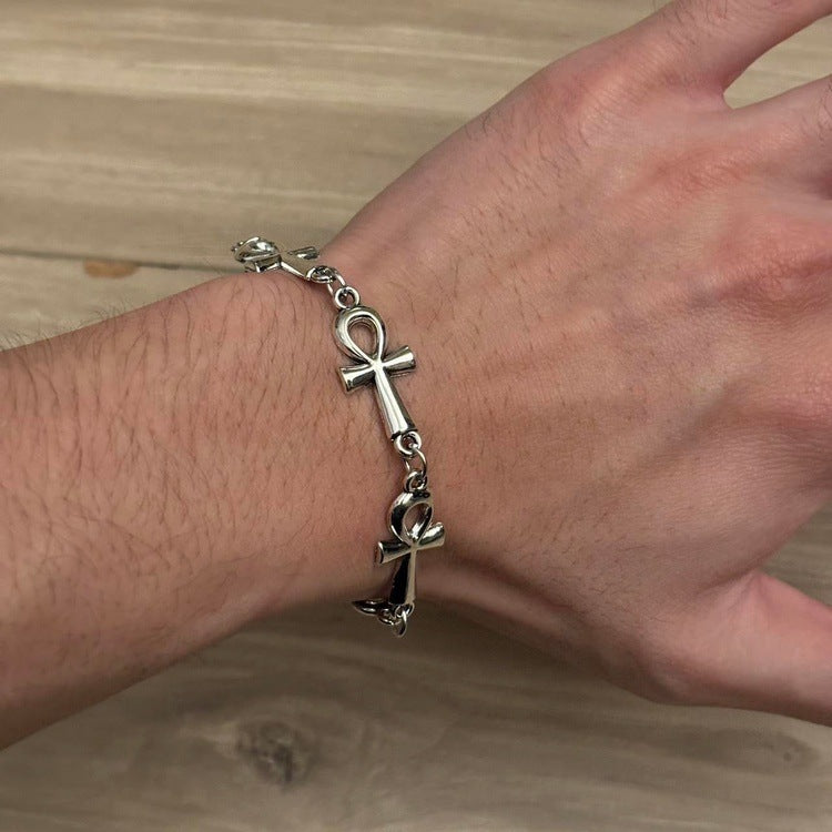 0215 - Ankh Cross Bracelet