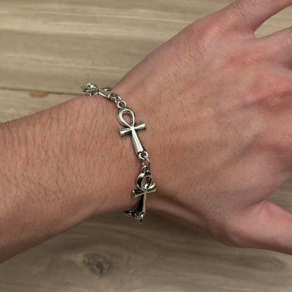 0215 - Ankh Cross Bracelet