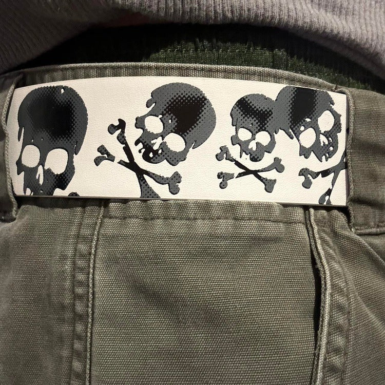 0097 - Enamel Buckle Skull Belt