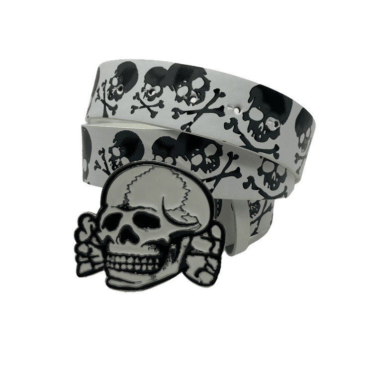 0097 - Enamel Buckle Skull Belt