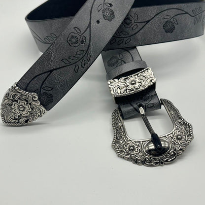 0123 - Y2K Gothic Buckle Belt (gray)