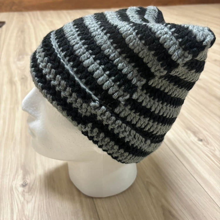 0412 - Knitted Ears Beanie (cement)