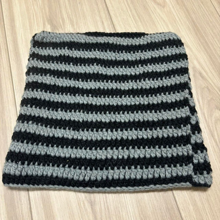 0412 - Knitted Ears Beanie (cement)